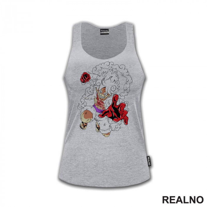 Luffy Gear Fifth White - One Piece - Majica