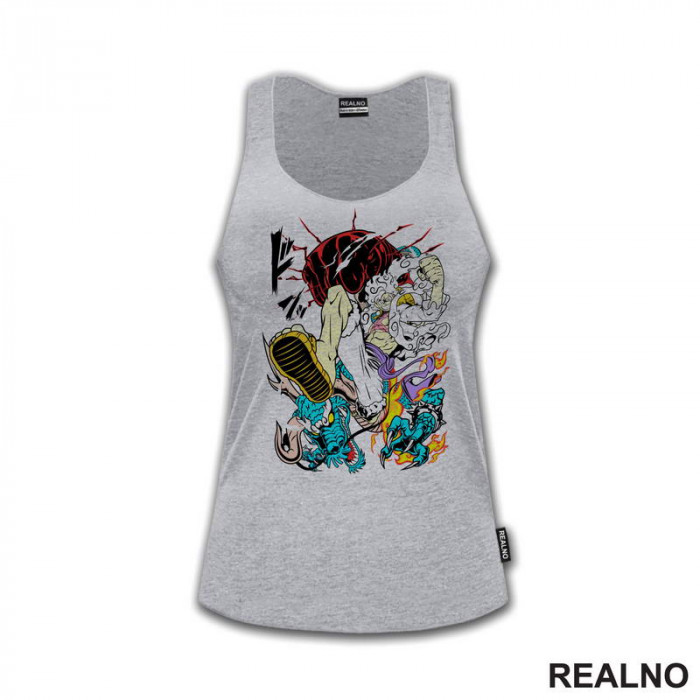 Luffy Gear Fifth Kick - Azure Dragon - One Piece - Majica