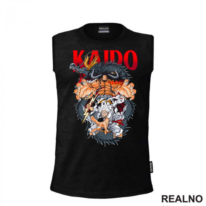 Kaido And Luffy - Black Dragon - One Piece - Majica