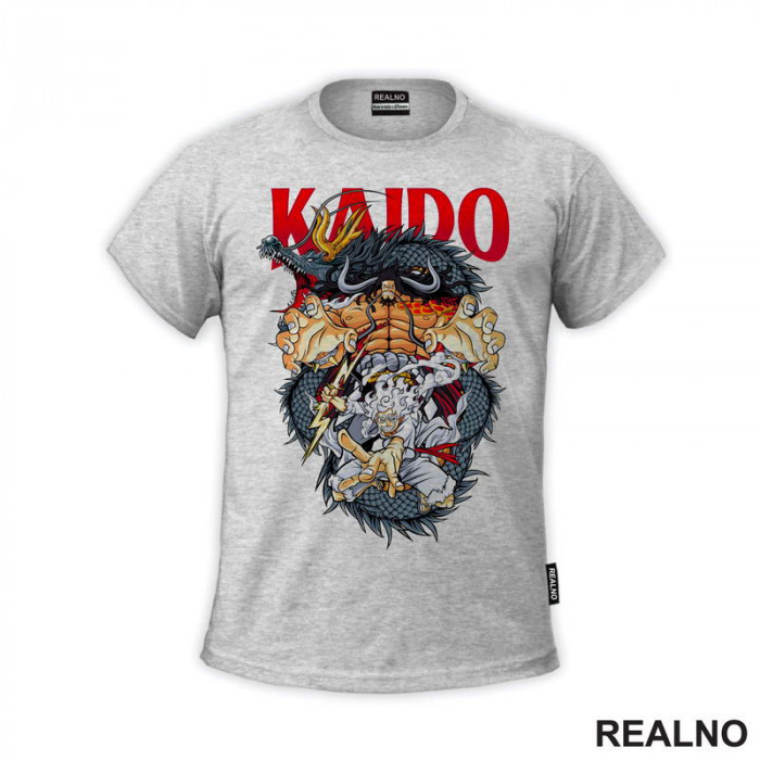 Kaido And Luffy - Black Dragon - One Piece - Majica