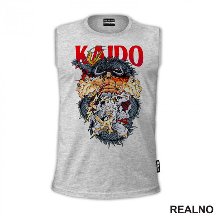 Kaido And Luffy - Black Dragon - One Piece - Majica