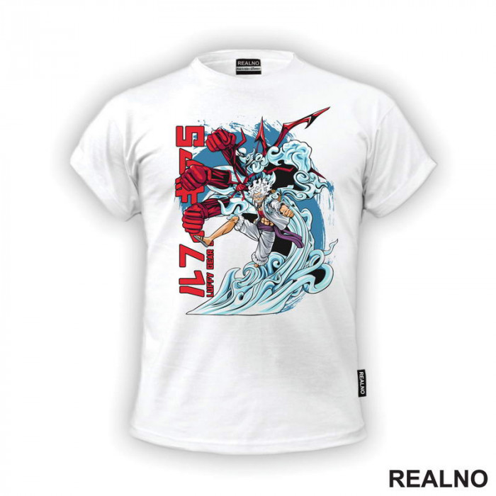 Luffy Gear Fifth Waves - One Piece - Majica