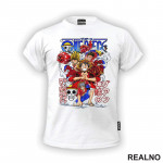 Luffy - Transformations - One Piece - Majica