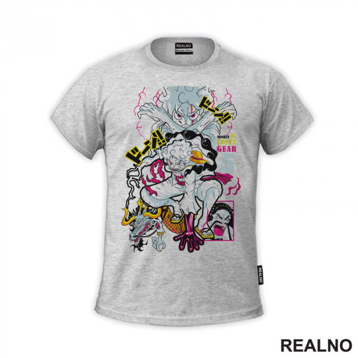 Luffy Gear Fifth - Yellow - One Piece - Majica