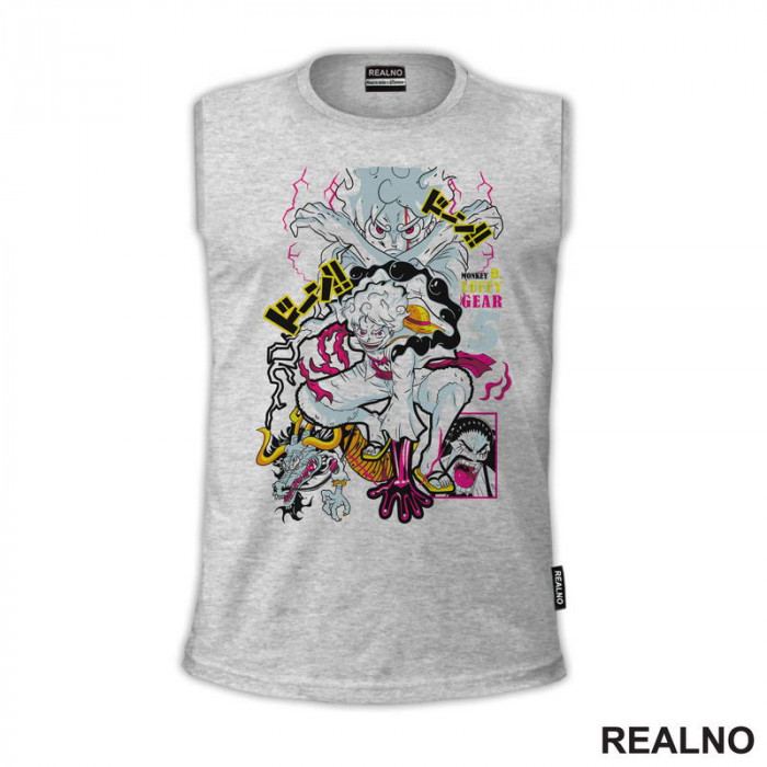 Luffy Gear Fifth - Yellow - One Piece - Majica