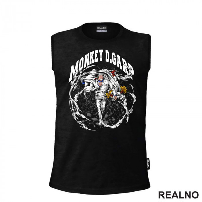 Monkey D. Garp - White - One Piece - Majica