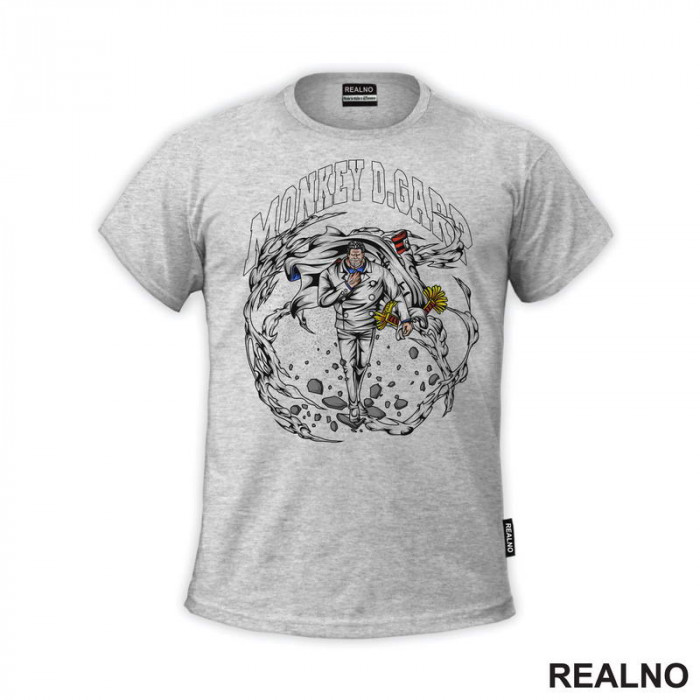 Monkey D. Garp - White - One Piece - Majica