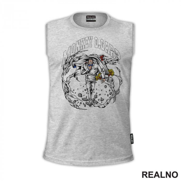 Monkey D. Garp - White - One Piece - Majica