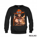 Ace - Fire And Text - One Piece - Duks Ace - Fire And Text - One Piece - Duks