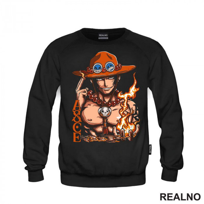 Ace - Fire And Text - One Piece - Duks Ace - Fire And Text - One Piece - Duks