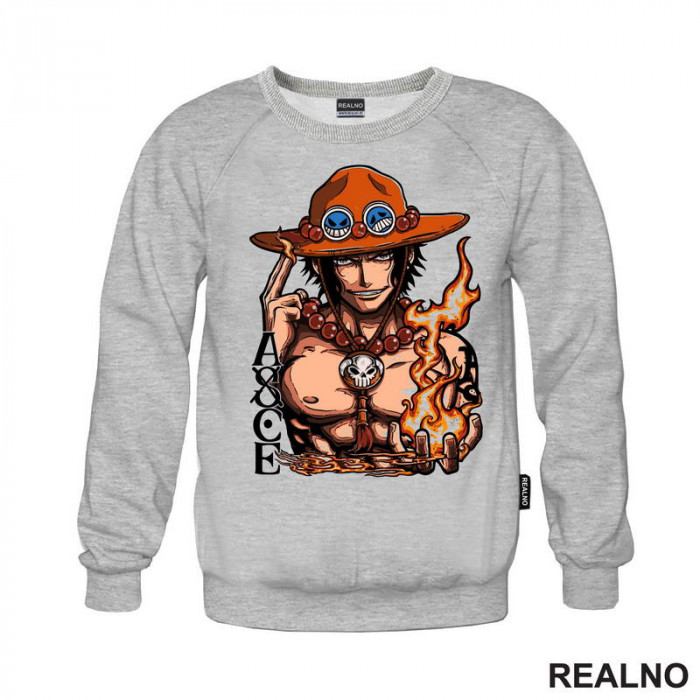 Ace - Fire And Text - One Piece - Duks Ace - Fire And Text - One Piece - Duks