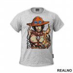 Ace - Fire And Text - One Piece - Majica Ace - Fire And Text - One Piece - Majica