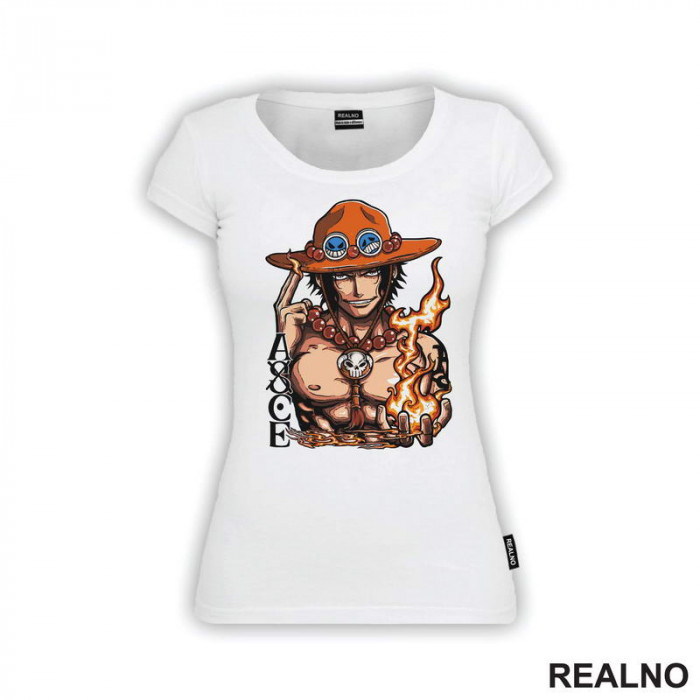 Ace - Fire And Text - One Piece - Majica Ace - Fire And Text - One Piece - Majica