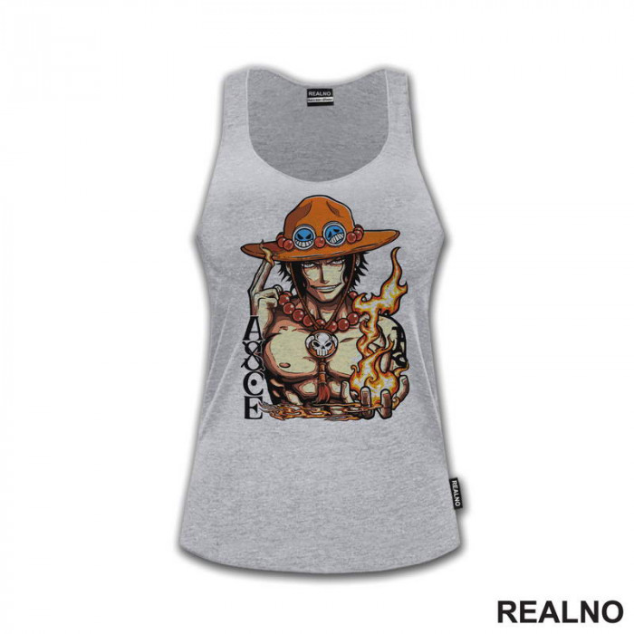 Ace - Fire And Text - One Piece - Majica Ace - Fire And Text - One Piece - Majica