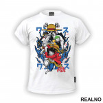 Luffy, Zoro And Usopp - Dots - One Piece - Majica Luffy, Zoro And Usopp - Dots - One Piece - Majica