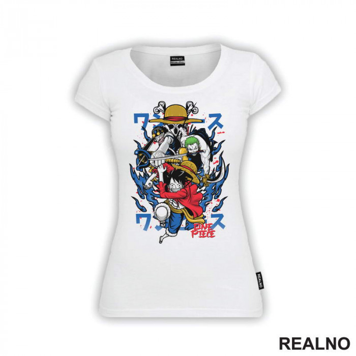 Luffy, Zoro And Usopp - Dots - One Piece - Majica Luffy, Zoro And Usopp - Dots - One Piece - Majica