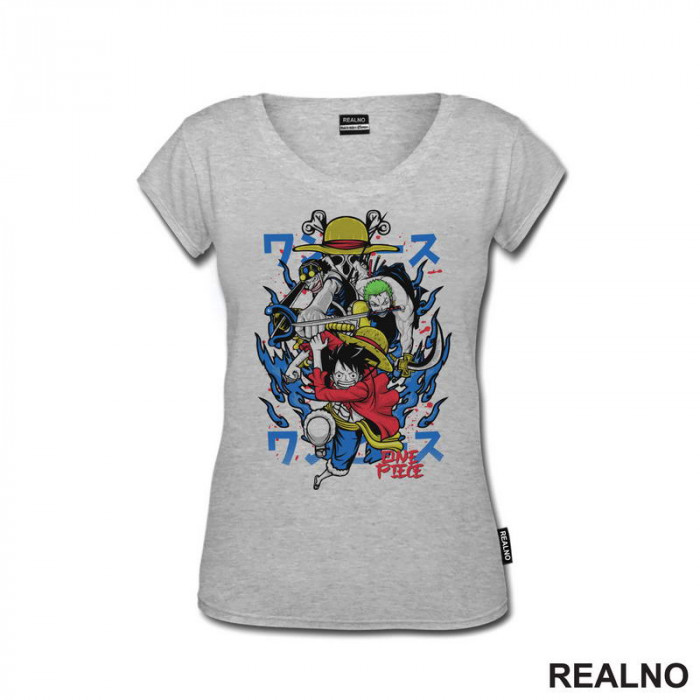 Luffy, Zoro And Usopp - Dots - One Piece - Majica Luffy, Zoro And Usopp - Dots - One Piece - Majica