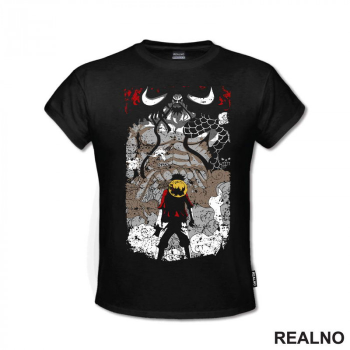 Luffy In Front Of Kaido - One Piece - Majica Luffy In Front Of Kaido - One Piece - Majica