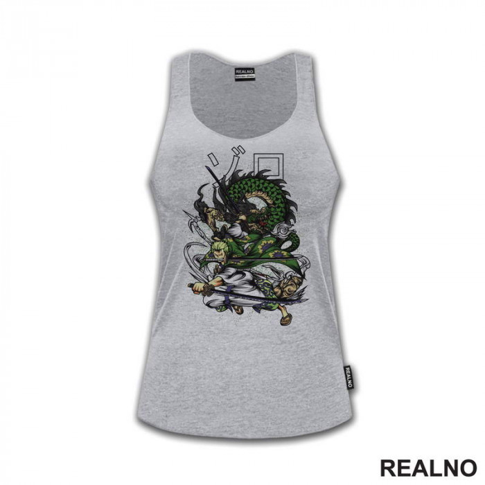 Roronoa Zoro And Green Dragon - One Piece - Majica Roronoa Zoro And Green Dragon - One Piece - Majica