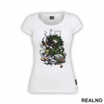 Roronoa Zoro And Green Dragon - One Piece - Majica Roronoa Zoro And Green Dragon - One Piece - Majica