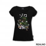 Roronoa Zoro And Green Dragon - One Piece - Majica Roronoa Zoro And Green Dragon - One Piece - Majica