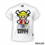 Monkey D. Luffy In Front Of The Skull - One Piece - Majica Monkey D. Luffy In Front Of The Skull - One Piece - Majica