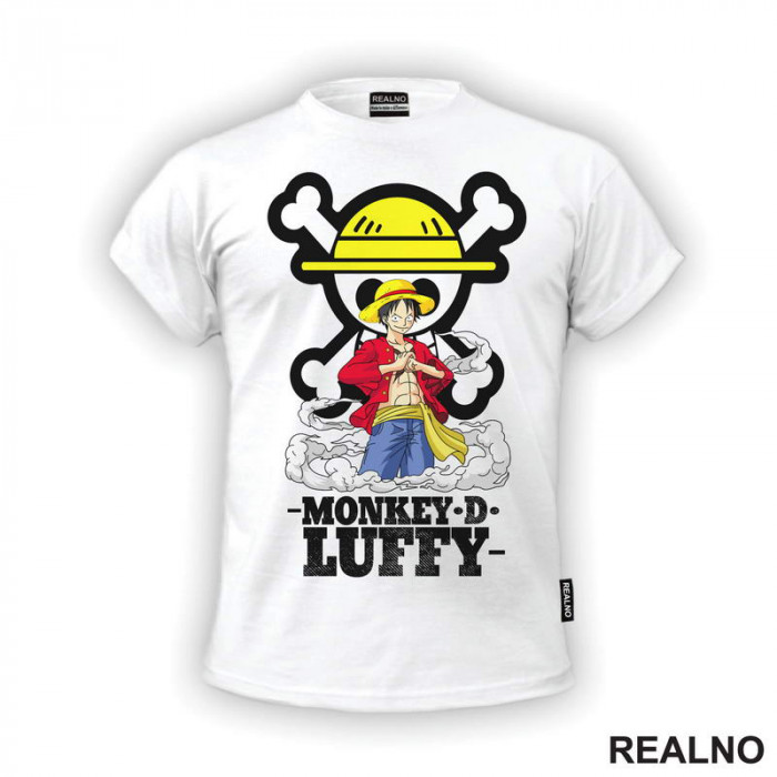 Monkey D. Luffy In Front Of The Skull - One Piece - Majica Monkey D. Luffy In Front Of The Skull - One Piece - Majica