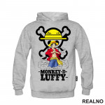 Monkey D. Luffy In Front Of The Skull - One Piece - Duks