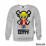 Monkey D. Luffy In Front Of The Skull - One Piece - Duks
