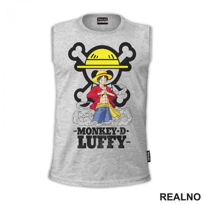 Monkey D. Luffy In Front Of The Skull - One Piece - Majica Monkey D. Luffy In Front Of The Skull - One Piece - Majica