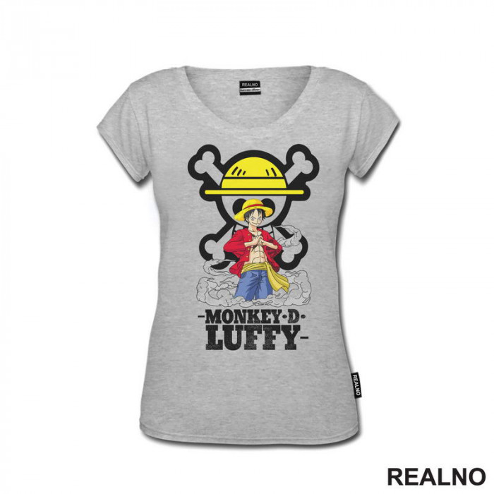 Monkey D. Luffy In Front Of The Skull - One Piece - Majica Monkey D. Luffy In Front Of The Skull - One Piece - Majica