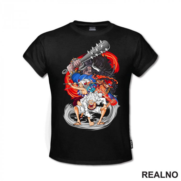 Kaido, Yamato, Ace And Luffy - One Piece - Majica Kaido, Yamato, Ace And Luffy - One Piece - Majica