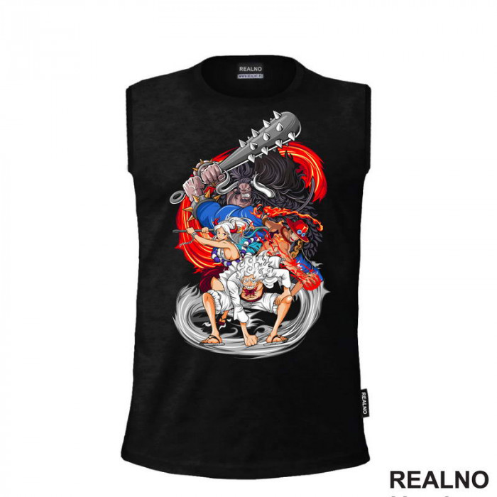 Kaido, Yamato, Ace And Luffy - One Piece - Majica Kaido, Yamato, Ace And Luffy - One Piece - Majica