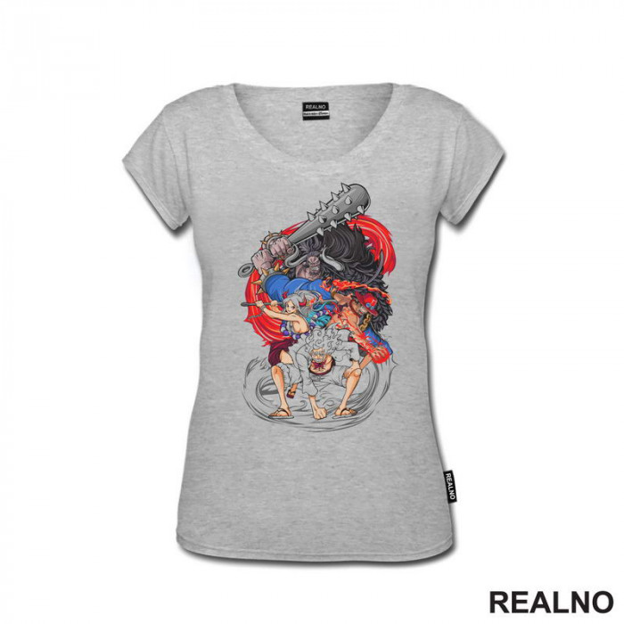 Kaido, Yamato, Ace And Luffy - One Piece - Majica Kaido, Yamato, Ace And Luffy - One Piece - Majica