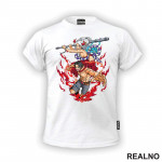 Yamato And Fire Fist Ace - One Piece - Majica Yamato And Fire Fist Ace - One Piece - Majica