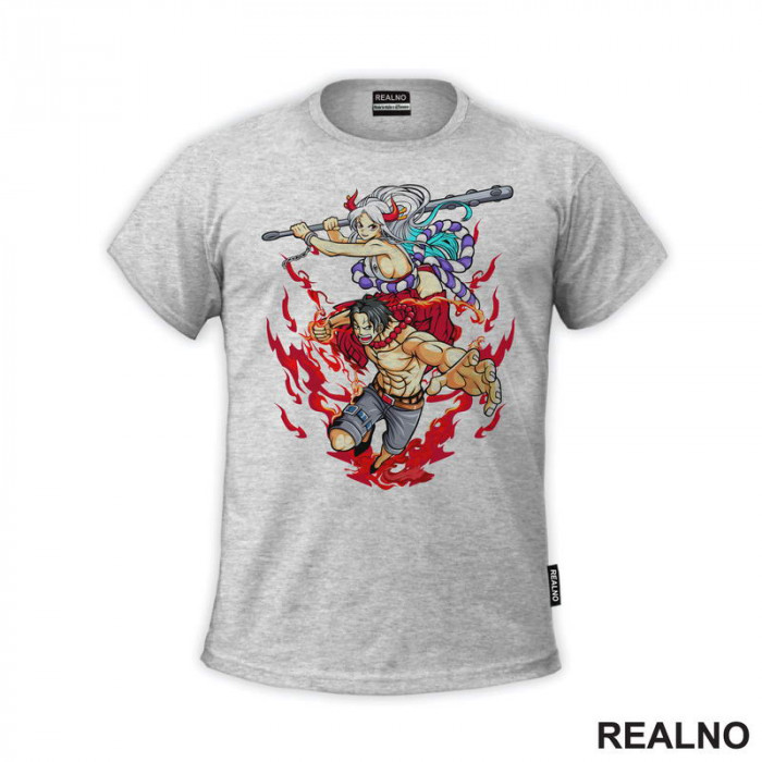 Yamato And Fire Fist Ace - One Piece - Majica Yamato And Fire Fist Ace - One Piece - Majica