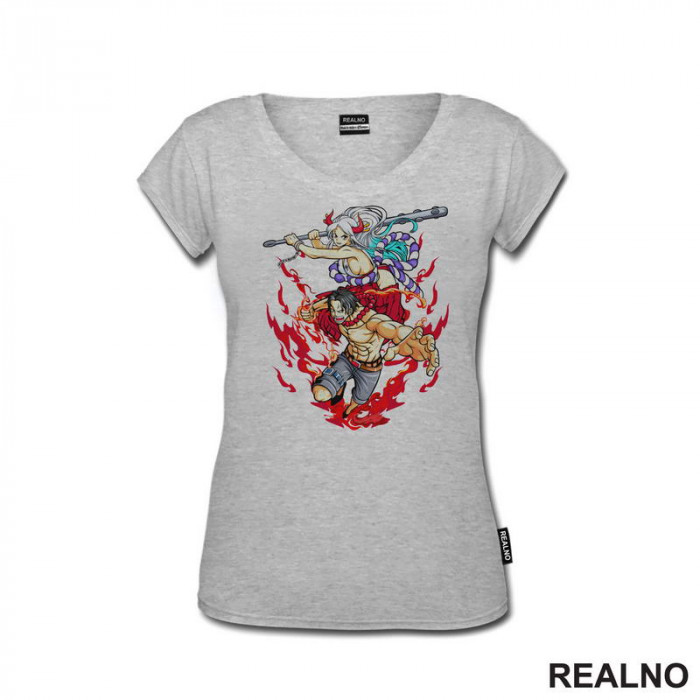 Yamato And Fire Fist Ace - One Piece - Majica Yamato And Fire Fist Ace - One Piece - Majica