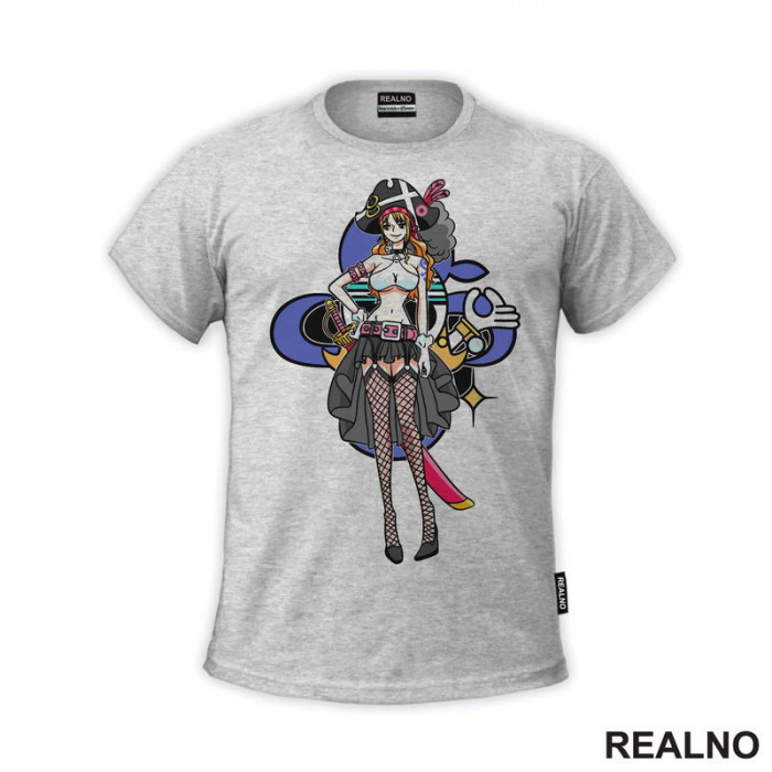 Nami And Skull - One Piece - Majica