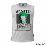 Wanted - Roronoa Zoro - One Piece - Majica