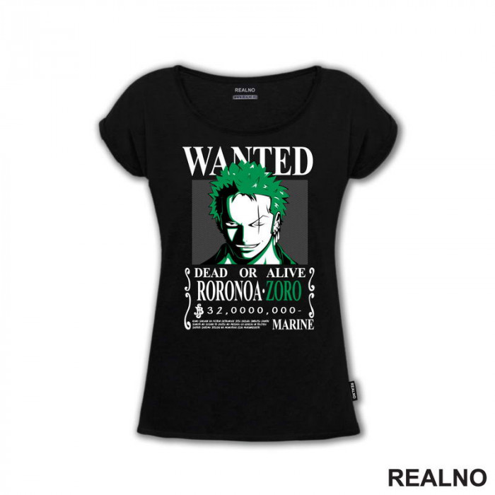 Wanted - Roronoa Zoro - One Piece - Majica
