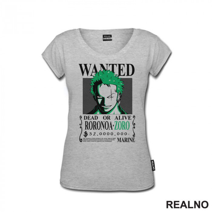 Wanted - Roronoa Zoro - One Piece - Majica