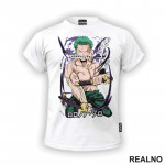 Purple - Roronoa Zoro - One Piece - Majica
