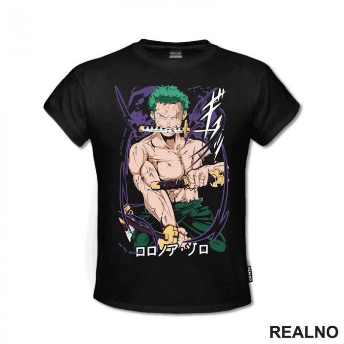 Purple - Roronoa Zoro - One Piece - Majica