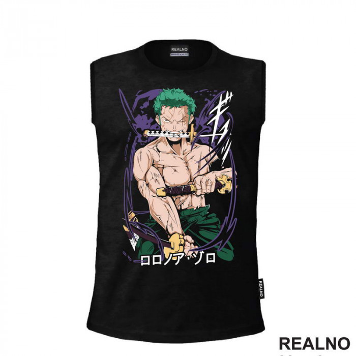 Purple - Roronoa Zoro - One Piece - Majica