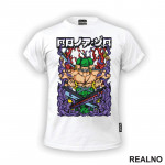 Purple Fire - Roronoa Zoro - One Piece - Majica