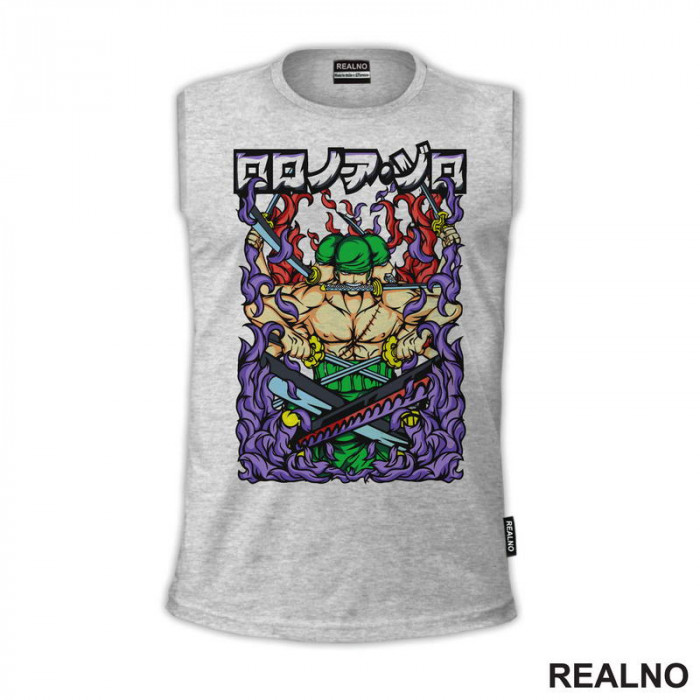 Purple Fire - Roronoa Zoro - One Piece - Majica