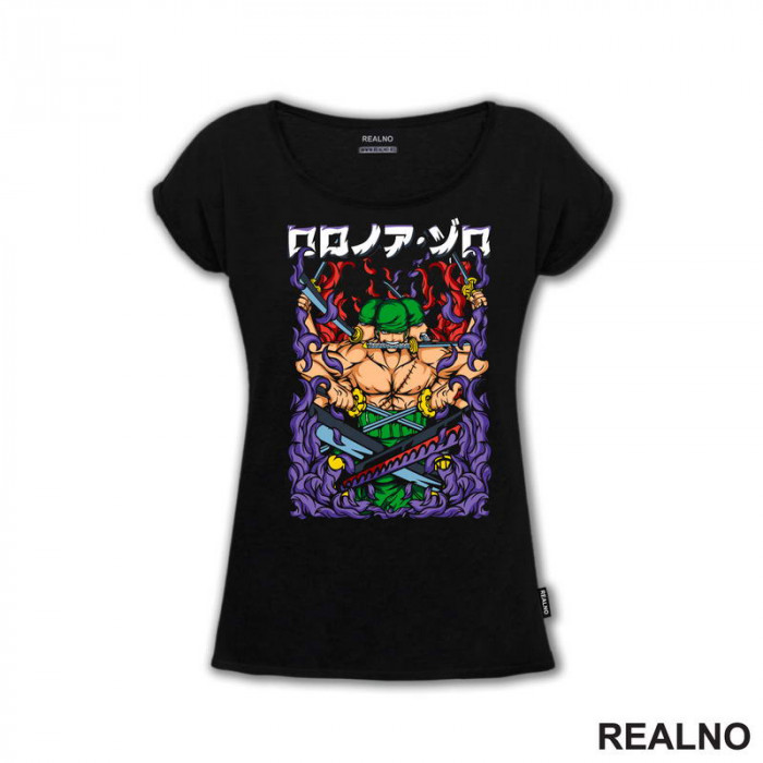 Purple Fire - Roronoa Zoro - One Piece - Majica