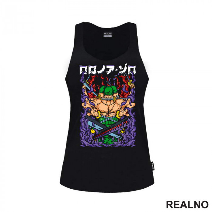 Purple Fire - Roronoa Zoro - One Piece - Majica
