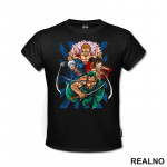 Doflamingo, Trafalgar D. Water Law, Luffy And Zoro - One Piece - Majica