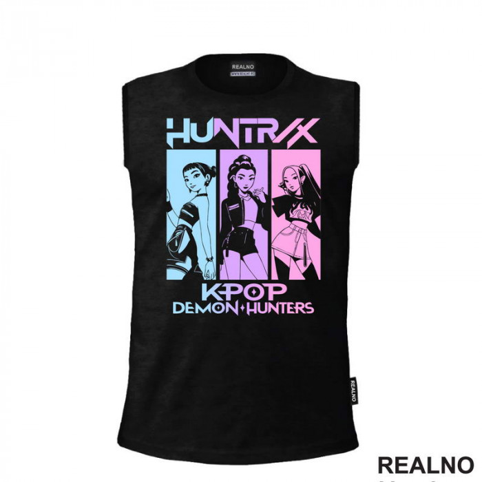 Rumi, Mira And Zoey - Colors - Huntrix - Kpop Demon Hunters - Majica Rumi, Mira And Zoey - Colors - Huntrix - Kpop Demon Hunters - Majica